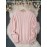 Gentle Pink Lazy Style Premium Loose V-Neck Twist Sweater for Women