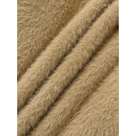 [Soft Thermal Sweater] Soft & Comfortable Women's Thermal Round-Neck Loose Fit Long Sleeve Sweater | All-Season Casual Top, Solid Color, Easy Care Hand Wash/Dry Clean, Medium Stretch, Clean Design