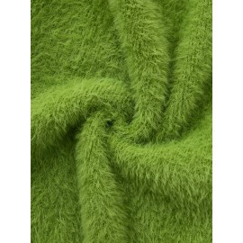 [Soft Thermal Sweater] Soft & Comfortable Women's Thermal Round-Neck Loose Fit Long Sleeve Sweater | All-Season Casual Top, Solid Color, Easy Care Hand Wash/Dry Clean, Medium Stretch, Clean Design