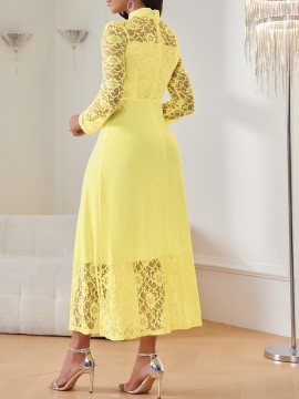 Women'S Elegant Long Sleeve dress - Formal & Everyday Chic, Flattering Fit, Zipper Back Closure, All-Season Party Wedding Outfit (HRYY344)