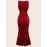 Women's Elegant Embossed Rose Long Dress