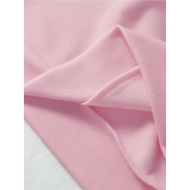 Women's Floral Print Crew Neck Sweatshirt - Pink with Multicolor Flower Design, All-Season Casual Pullover, Soft Machine-Washable Fabric, Cozy Everyday Sweater for Women (No Dry Clean)