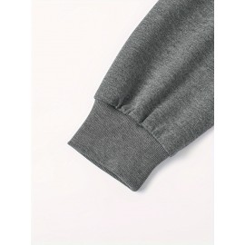 0807 Circle, 1pc Casual Women'S Sweatshirt, Round Neck, Long Sleeve, Halloween Print, Suitable for Autumn and Winter as well as All Seasons, Women'S Clothing, Halloween Clothing | Halloween Print Top | Construction, Halloween Costumes