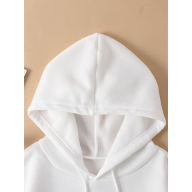 letter print hoodie, drawstring casual hooded sweatshirt for winter & fall, Women's clothing