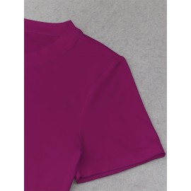 Women's Sexy Slim Fit Cropped T-Shirt - Dark Green joyful Face Tee, Machine Washable Casual Summer Top for Everyday Outfits & Parties, Ladies T Shirts, Weekend Fashion, Trendy Tee, Soft Texture, Short Sleeve Shirt, Fashion Lovers